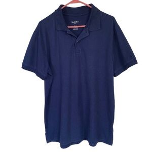 Goodfellow & Co. Loring Navy Blue Short Sleeve Collared Polo Shirt Men’s…